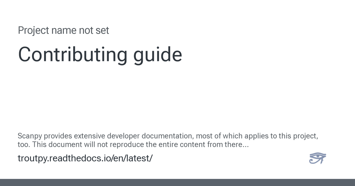 Contributing guide — troutpy